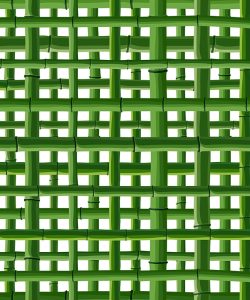 Bamboo Green Grid Fence