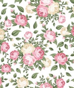 White and Pink Rose Bunches